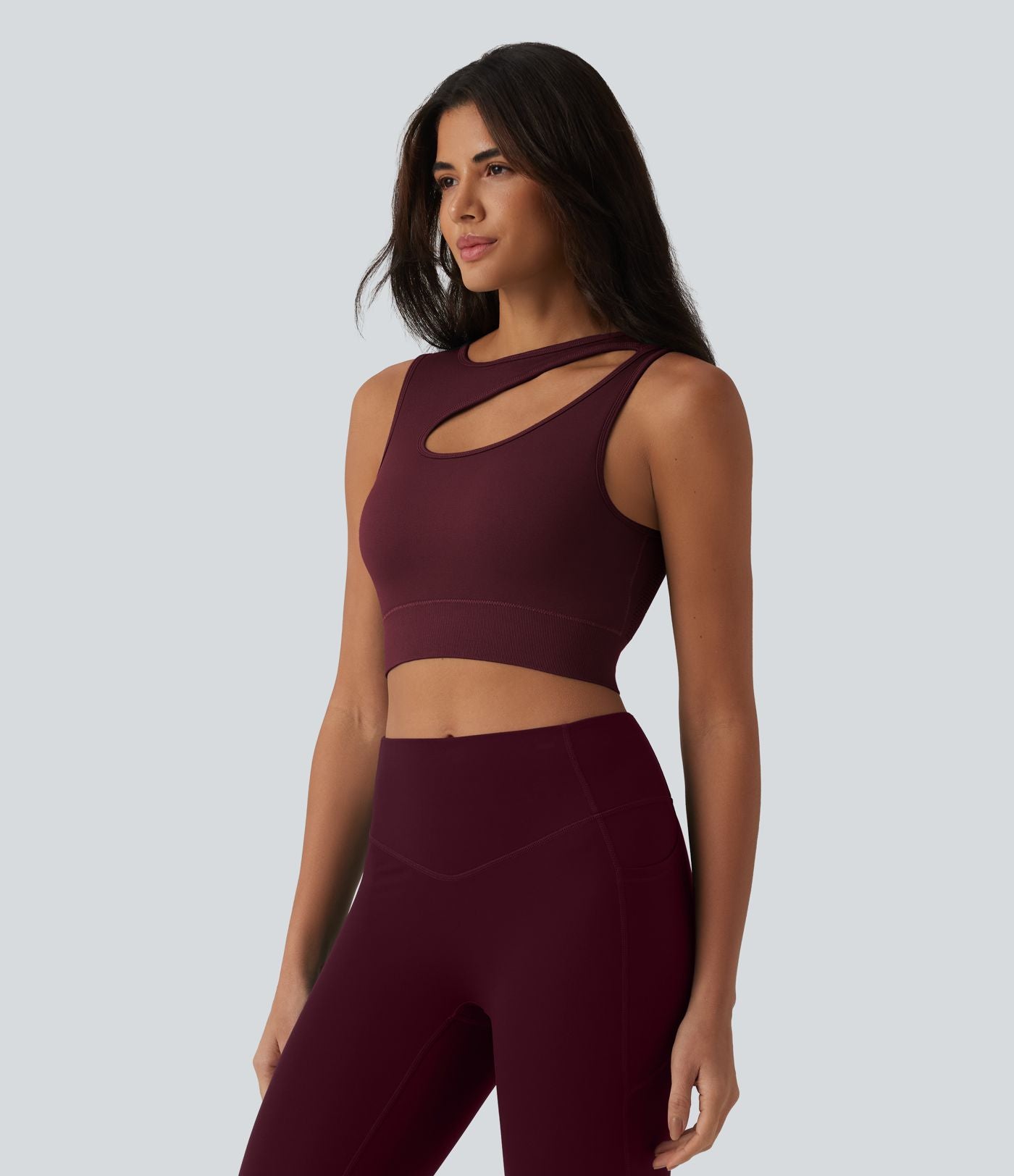 Débardeur de yoga OneForm Seamless Flow à découpes avec brassière intégrée