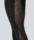Legging de yoga gainant taille haute avec détails dentelle contrastée et poches Halara UltraSculpt™