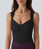 Débardeur de yoga court col Queen Anne SoftlyZero™ Plush