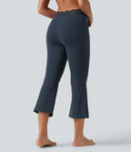 Legging de yoga flare Halara UltraSculpt™ longueur mollet avec dentelle contrastée et poches