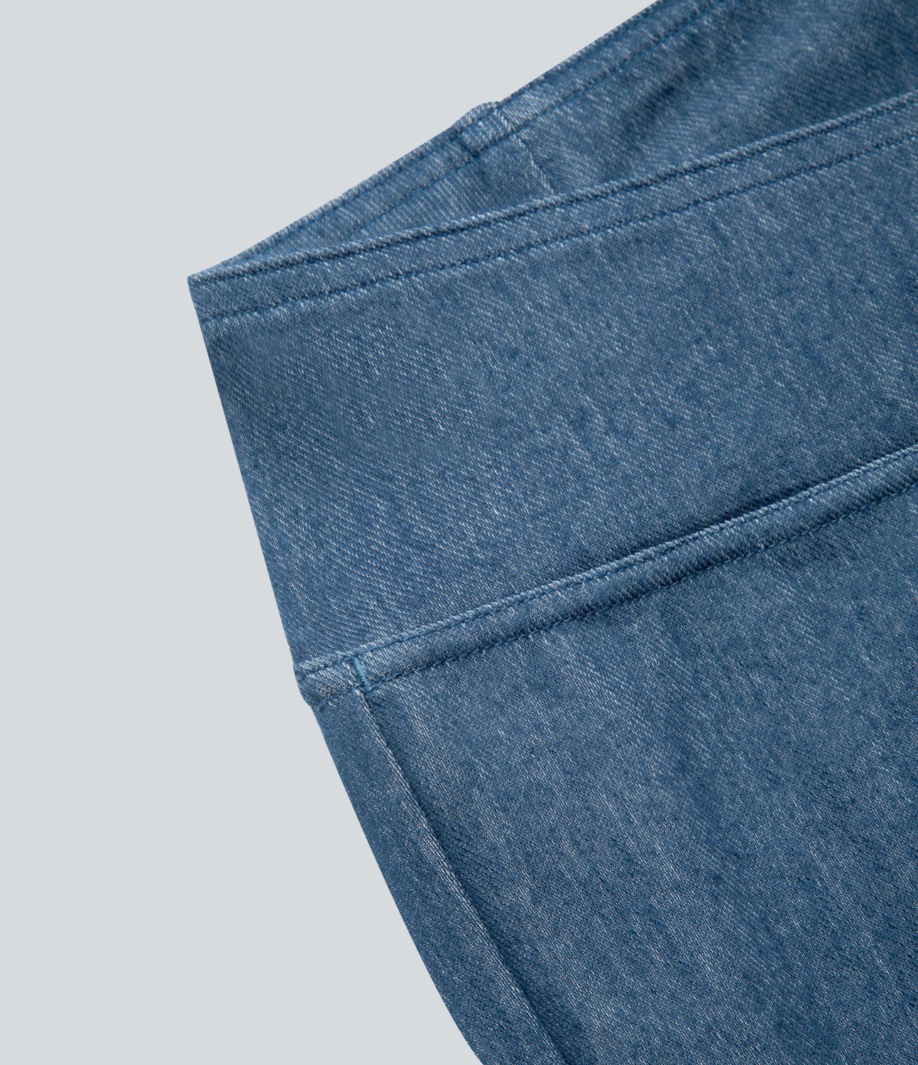 Halara Flex™ Jean Évasé Casual en Tricot Stretch Taille Haute avec Dos Croisé et Poches