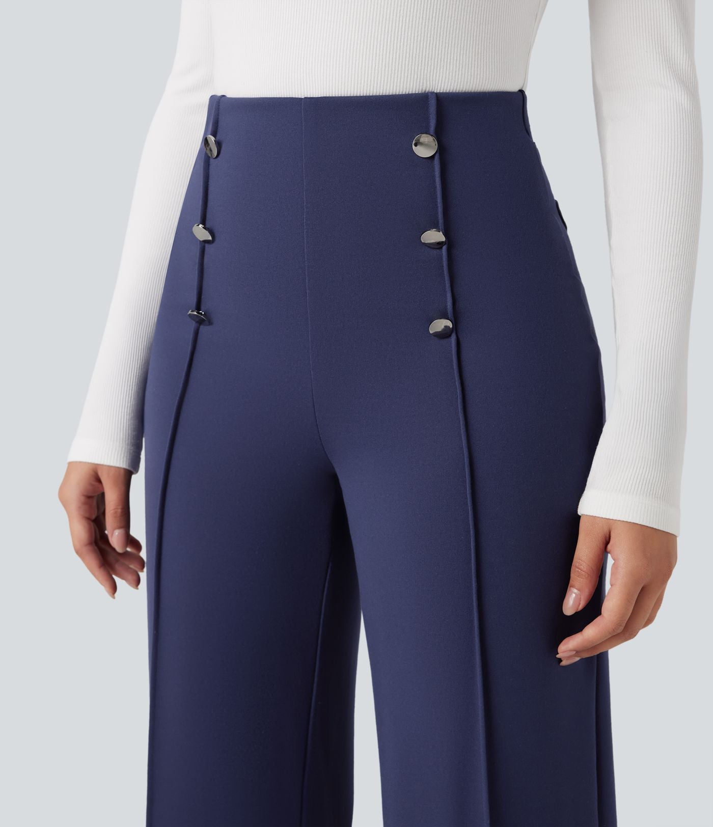 Pantalon tailleur large gainant taille haute Halara Flex™