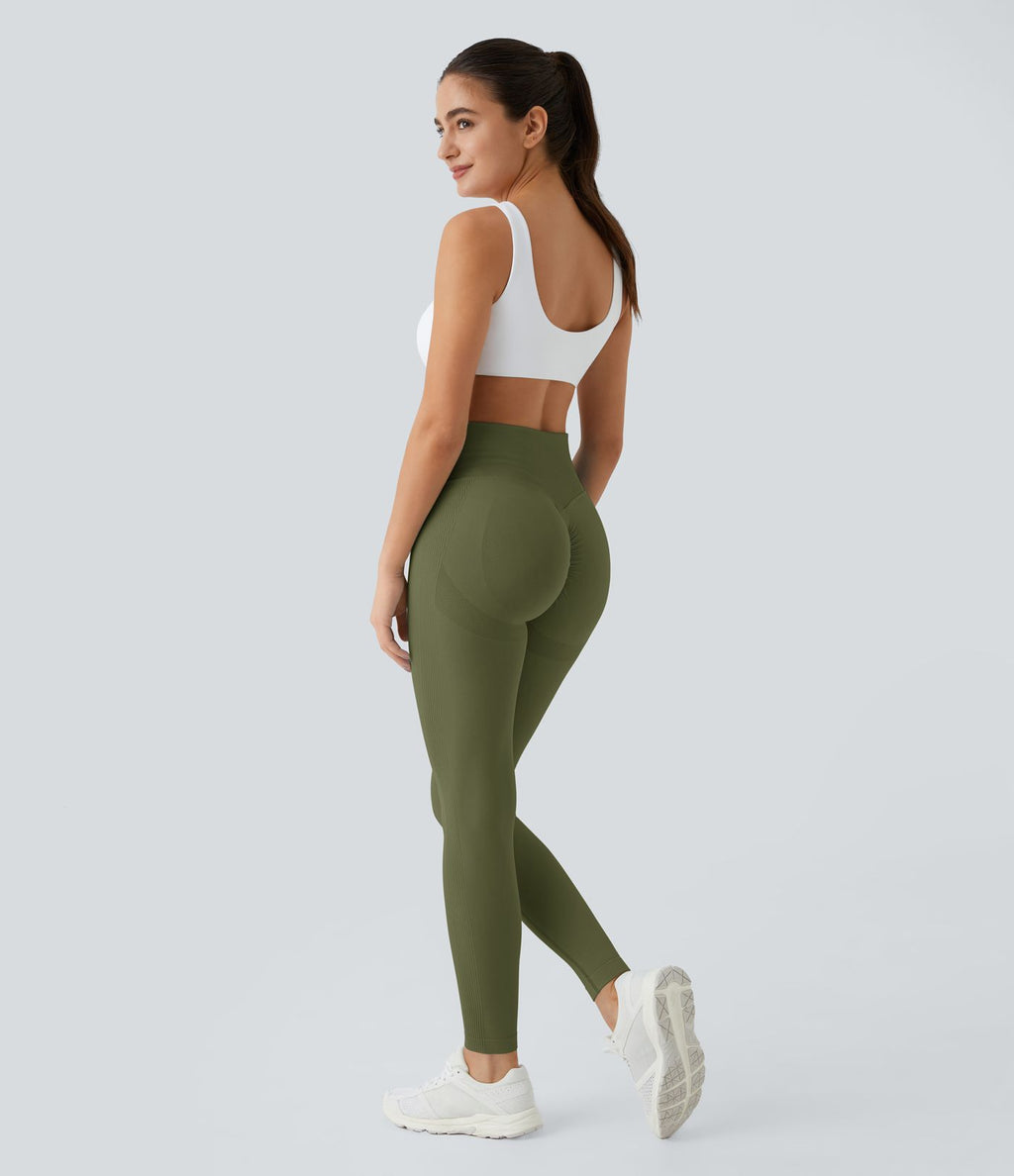 Legging push-up taille haute froncé sans couture OneForm Seamless Flow