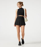 Jupe-short de sport mini SoftlyZero™ Airy taille haute gainante avec poches, toucher frais, protection solaire UPF 50+