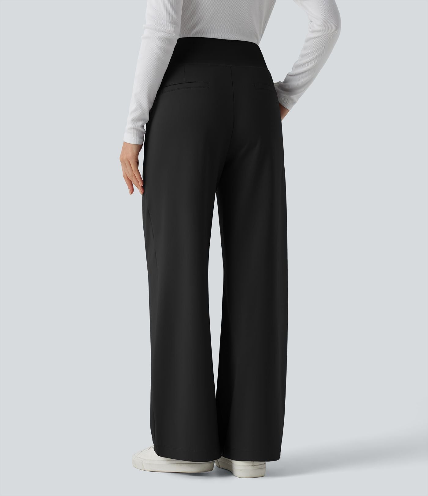 Pantalon tailleur jambes droites taille haute gainant Halara Flex™ DayStretch avec poches