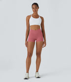 Softlyzero™ Short 7,5cm Biker Taille Haute Croisé Uni