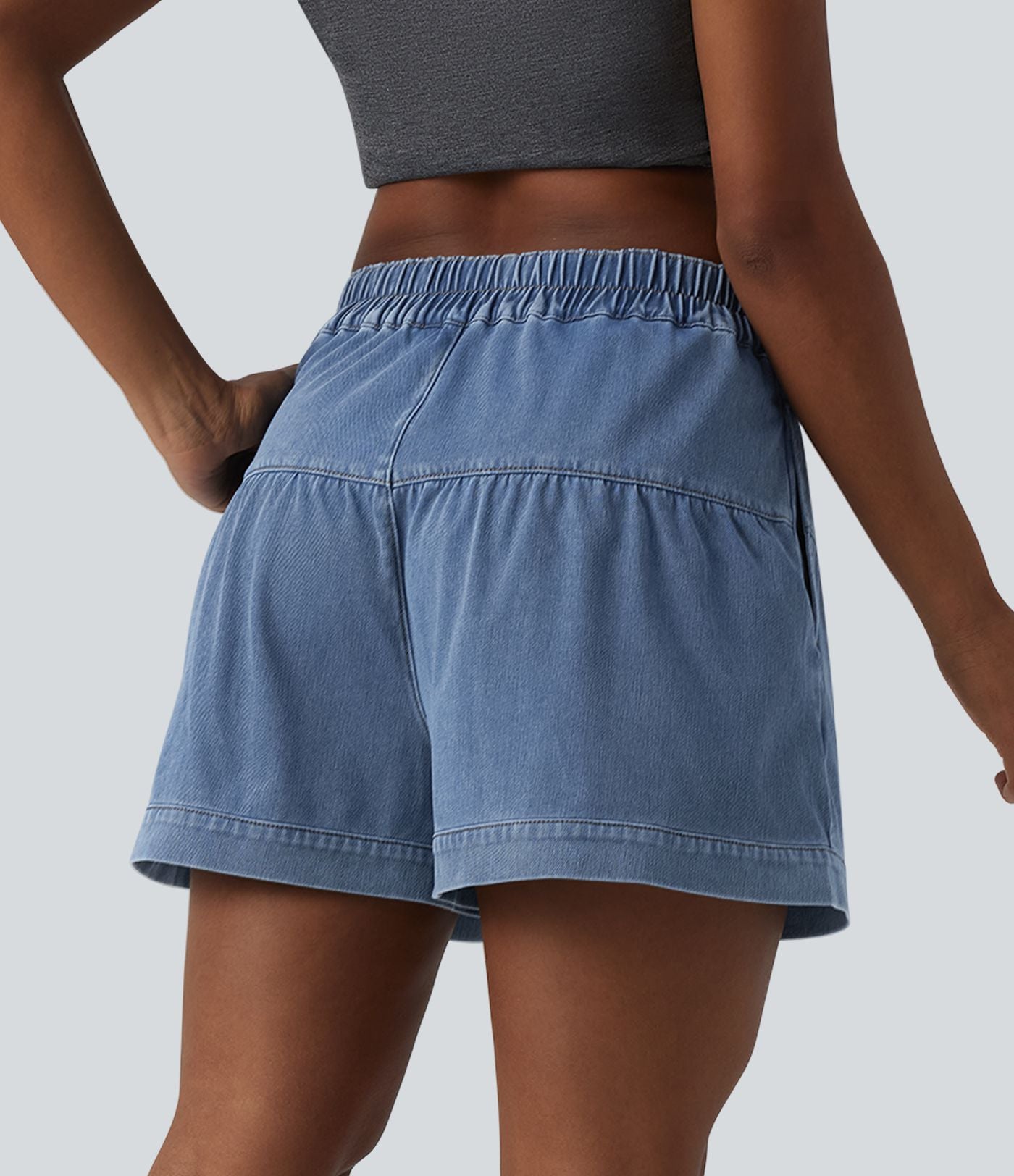 Short tailleur Halara Flex™ denim casual taille haute 7,5 cm avec poches