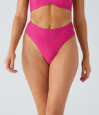 Maillot de Bain Bas de Bikini Taille Moyenne et Coupe Haute