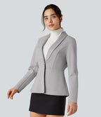 Blazer de travail col châle manches longues