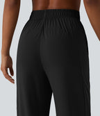 Jogging de sport taille haute en maille contrastée respirante avec poches - Protection solaire UPF50+