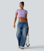 T-shirt décontracté court OneForm Seamless Flow, col rond, manches courtes