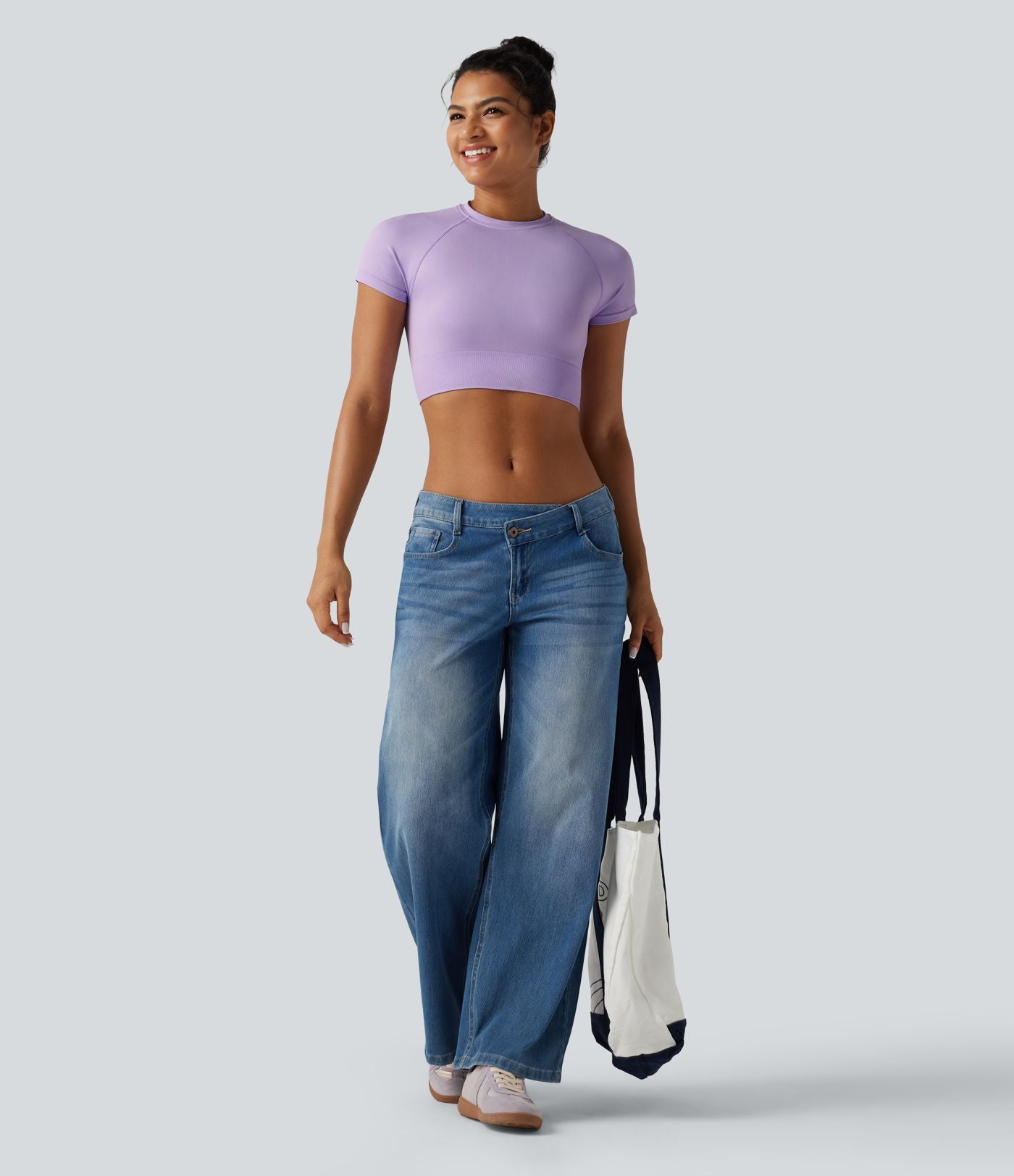 T-shirt décontracté court OneForm Seamless Flow, col rond, manches courtes