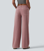 Halara Flex™ Jean large casual asymétrique coloré taille basse avec poches