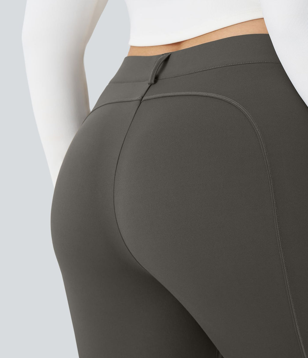 Pantalon cargo randonnée grande taille ajusté uni taille haute DayStretch avec poches zippées