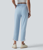 Pantalon de yoga fuselé SoftlyZero™ Airy taille haute effet frais InstantCool avec cordon de serrage, bords contrastants, ourlet arrondi et poches, protection solaire UPF50+