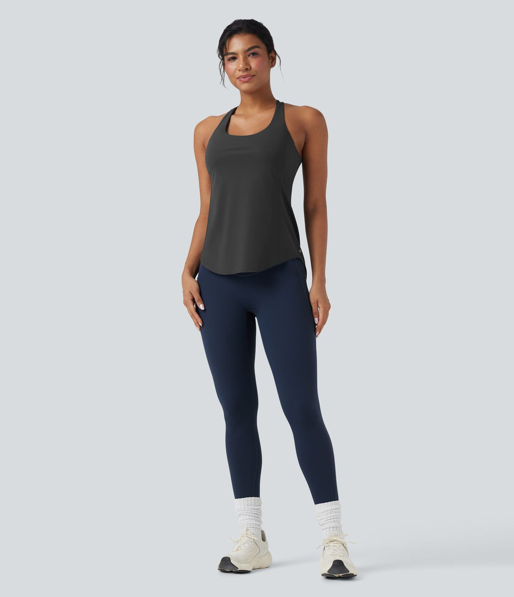 Débardeur running Halara UltraSculpt™ col rond dos croisé bonnets E-G