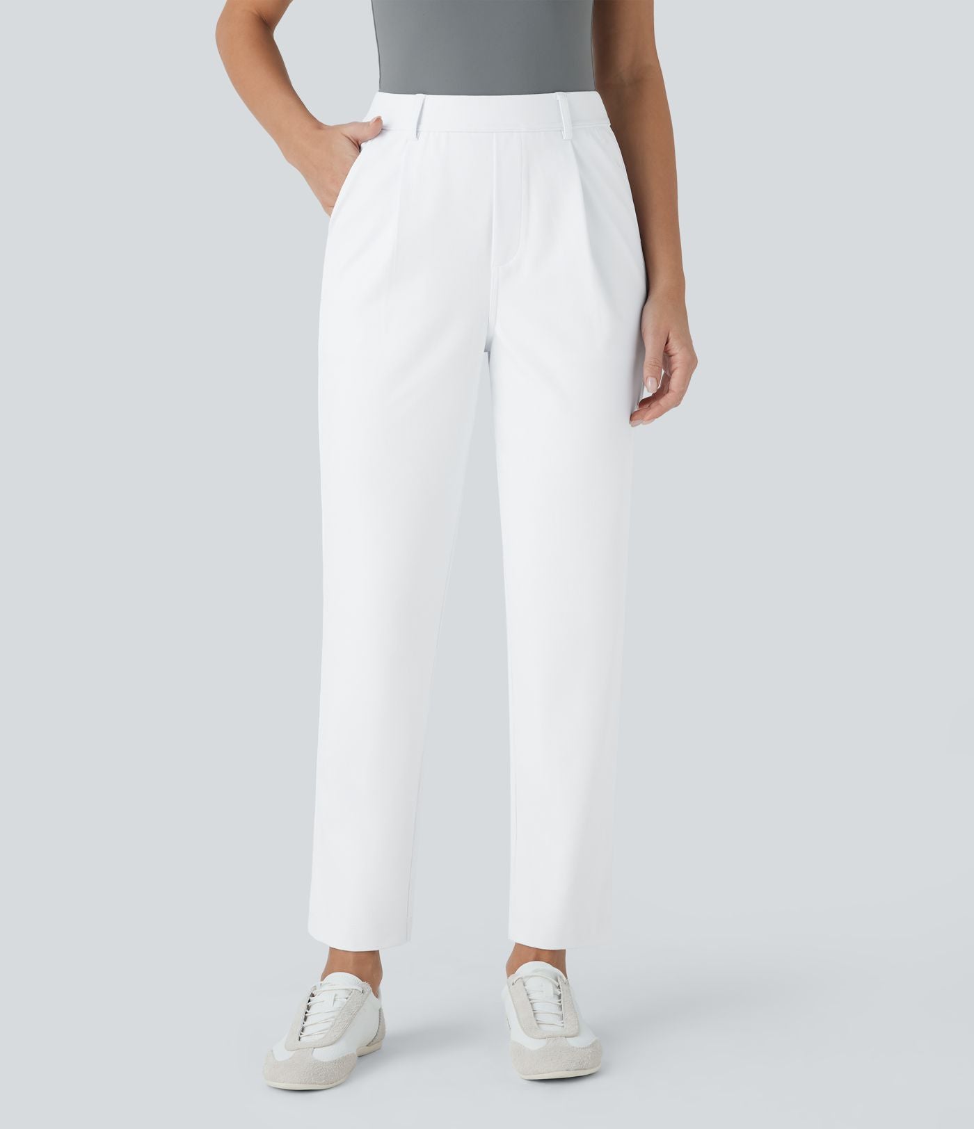Pantalon de travail fuselé longueur cheville taille haute Halara Flex™ DayStretch avec poches