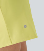 Short yoga 2-en-1 SoftlyZero™ Airy effet frais InstantCool taille très haute 12,5 cm avec poches, longueur allongée