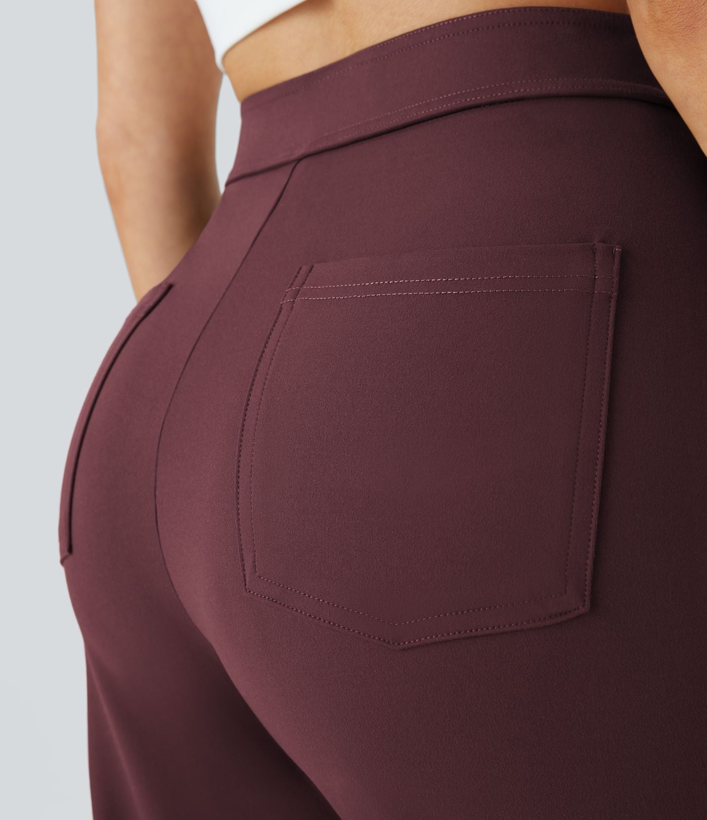 Pantalon taille haute coupe droite DayStretch avec poches