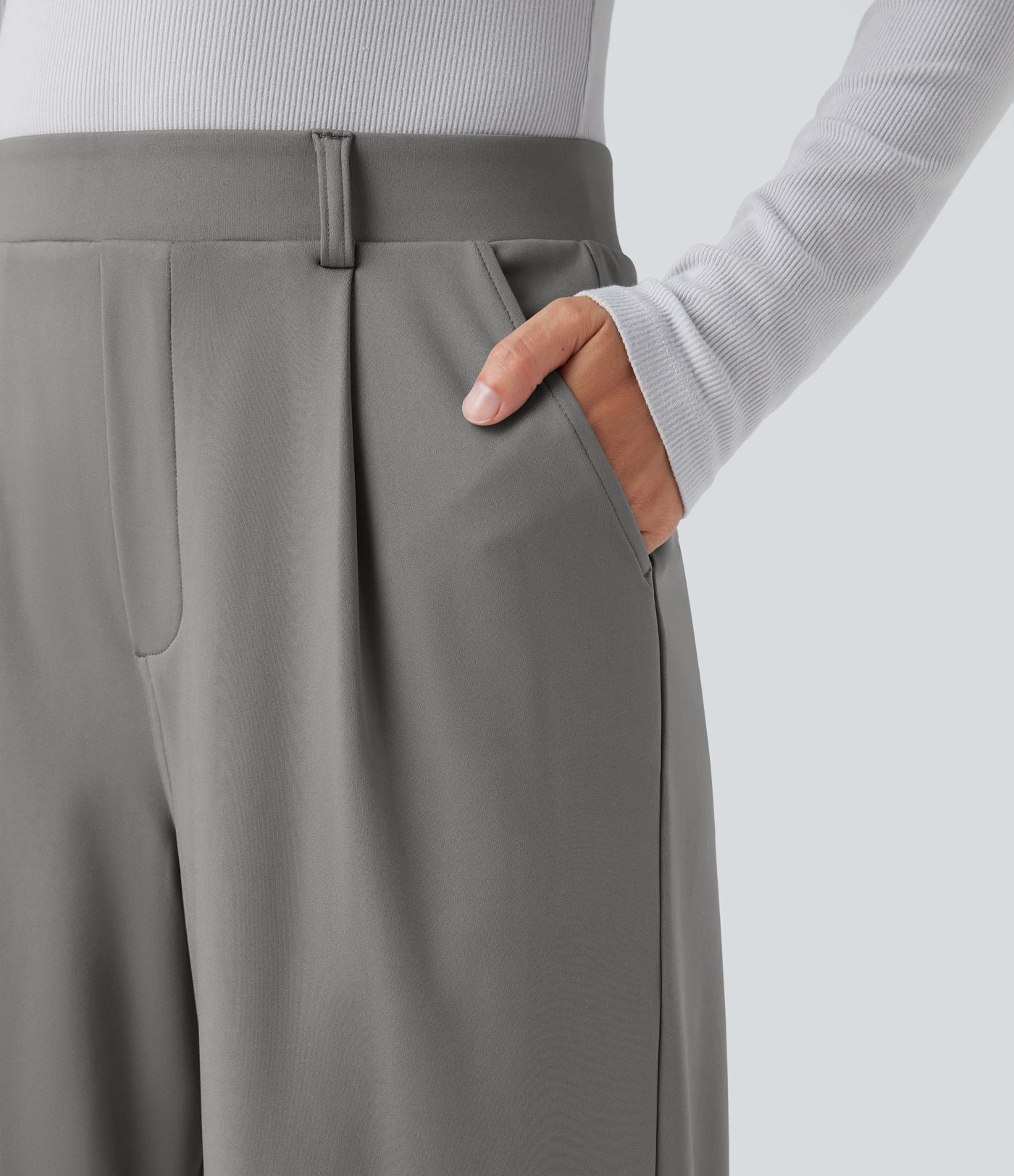 Pantalon tailleur Halara Flex™ DayStretch gainant coupe droite taille haute avec poches