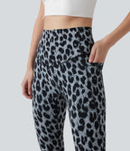 Legging de yoga gainant taille haute imprimé léopard avec poches Halara UltraSculpt™