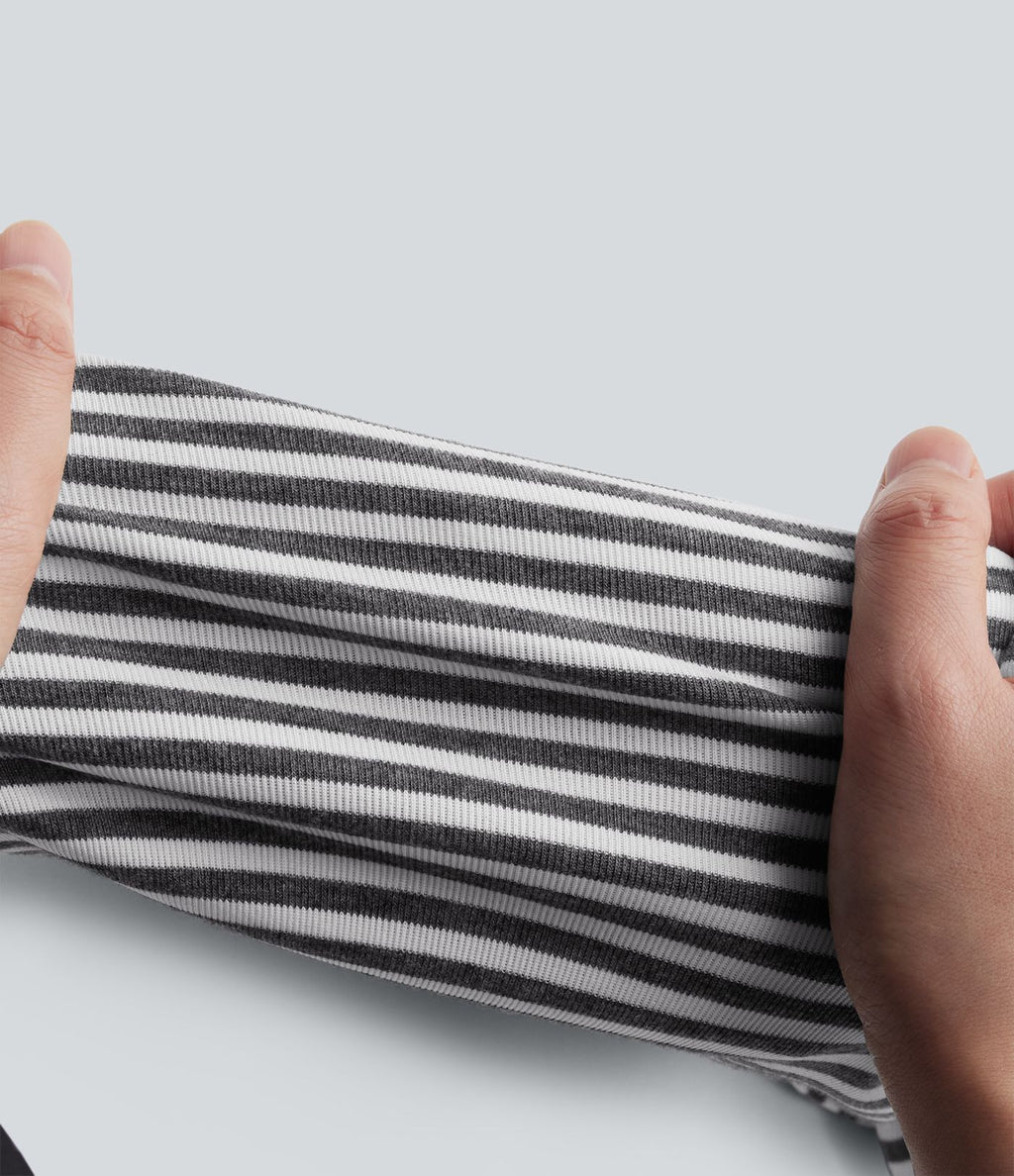 Robe mini décontractée moulante sans manches col rond à rayures avec ceinture et poches