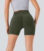 Short cycliste 12,5 cm d'entraînement gainant galbant taille haute avec effet scrunch et poches Halara UltraSculpt™