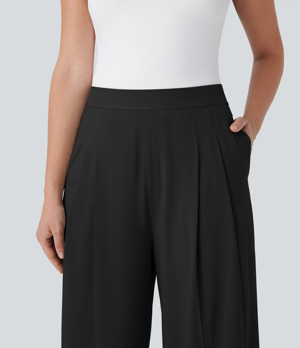 Pantalon de costume Breezeful™ à taille haute, jambes larges, poches latérales et séchage rapide