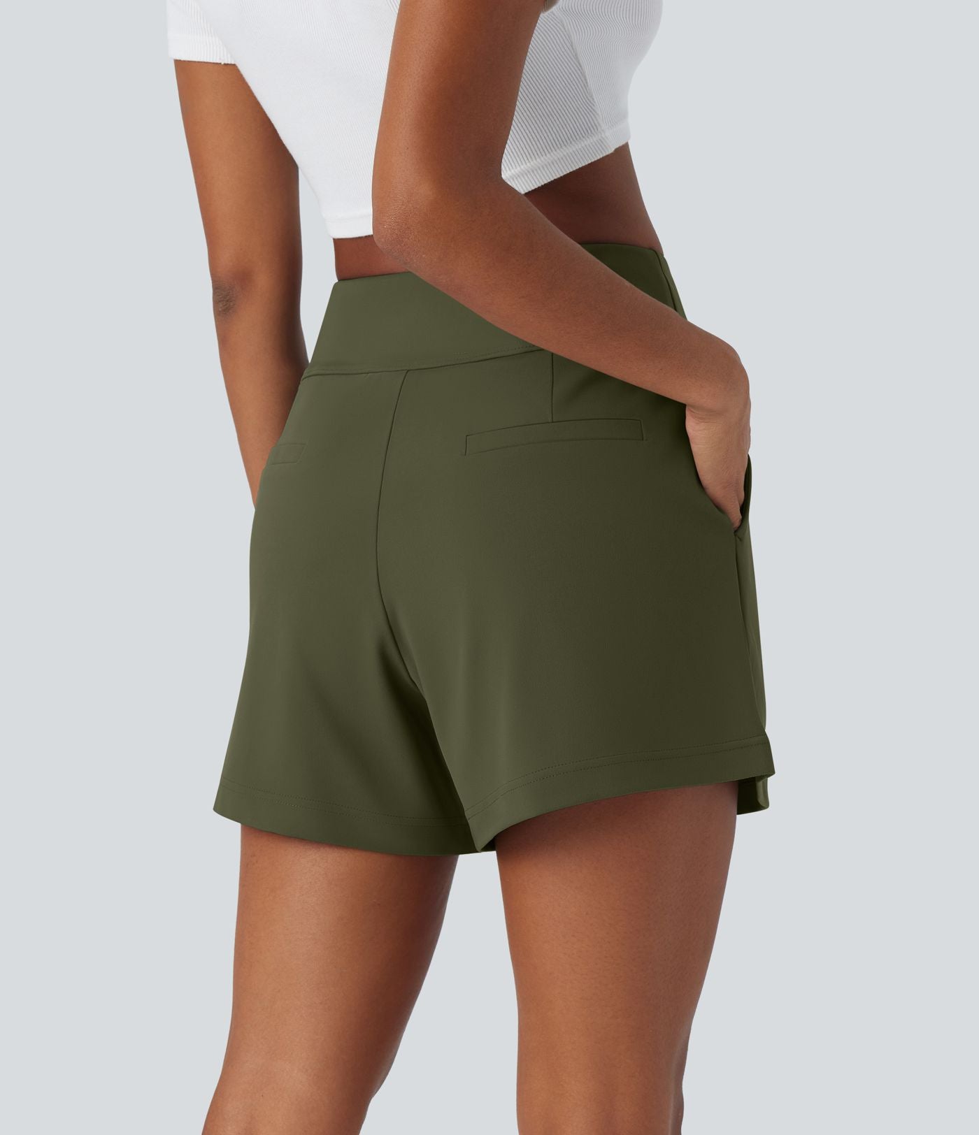 Short de travail large taille haute DayStretch avec poches