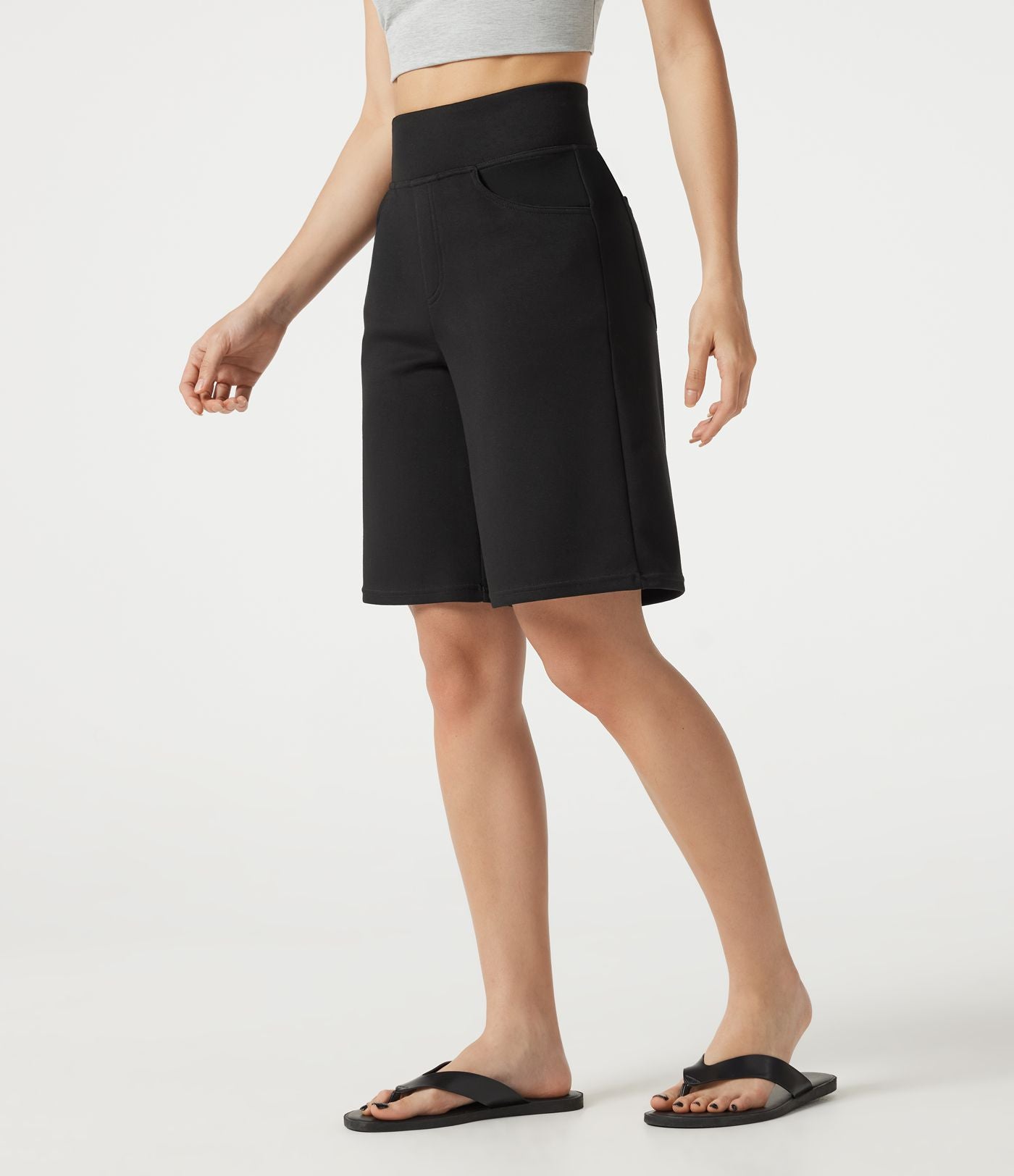 Short ample casual taille haute 25,5 cm avec poches