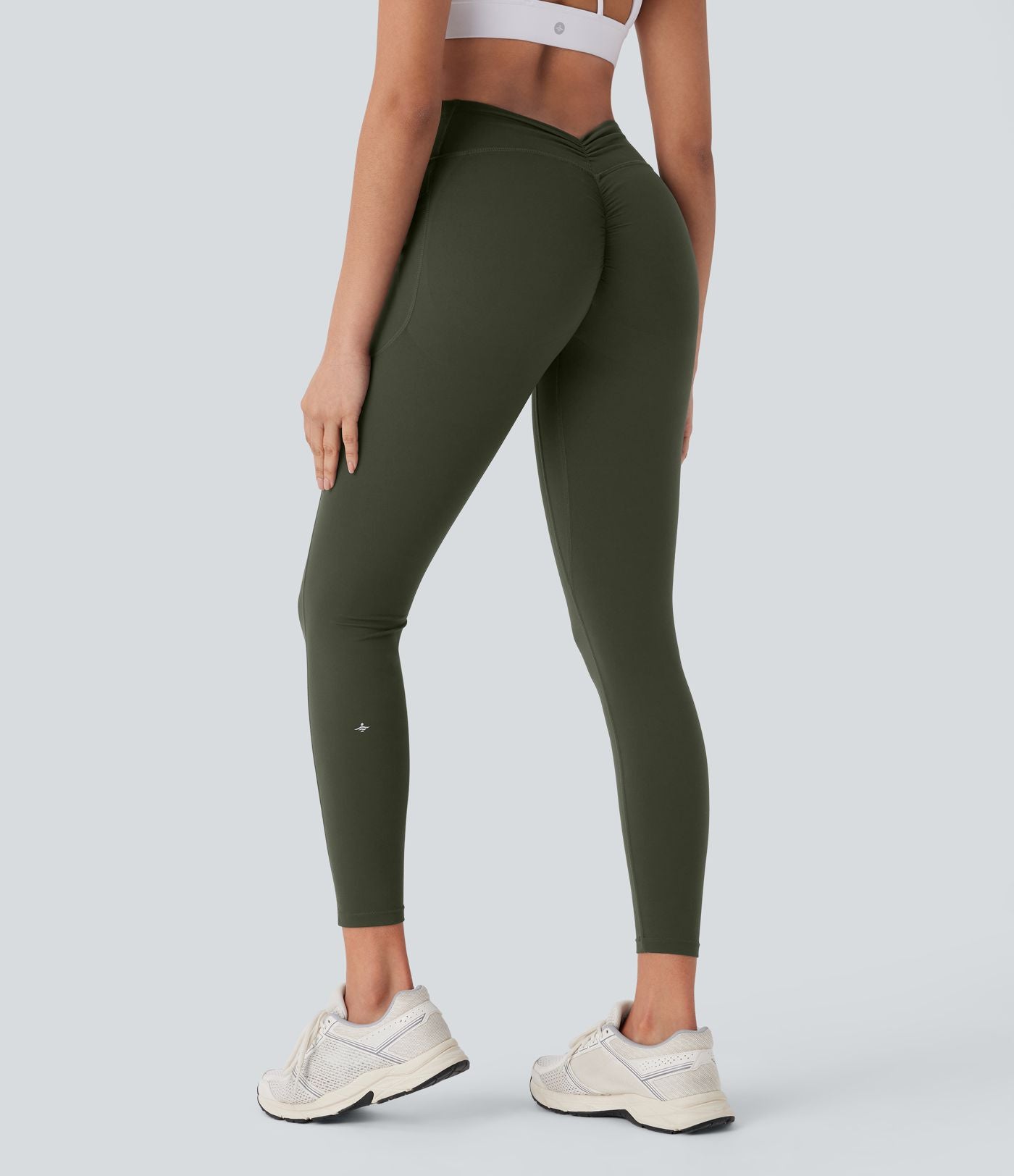 Legging de yoga gainant galbant taille haute avec fronces et poches Halara UltraSculpt™