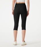 Pantalon corsaire de golf slim à chevrons taille haute avec poches