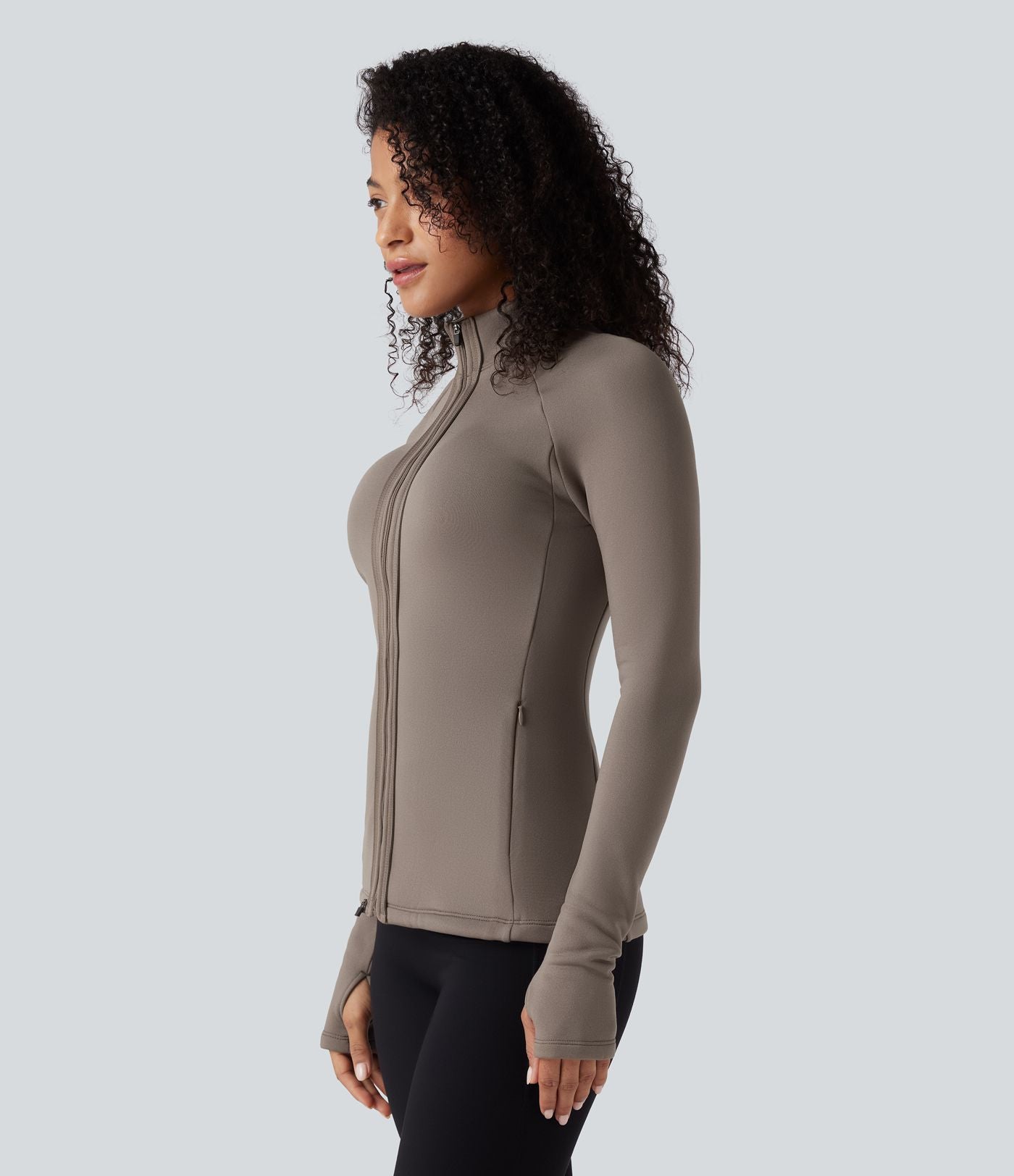 Veste polaire PuffFlex 3-en-1 à col montant et manches longues avec passe-pouces et gilet matelassé avec poches