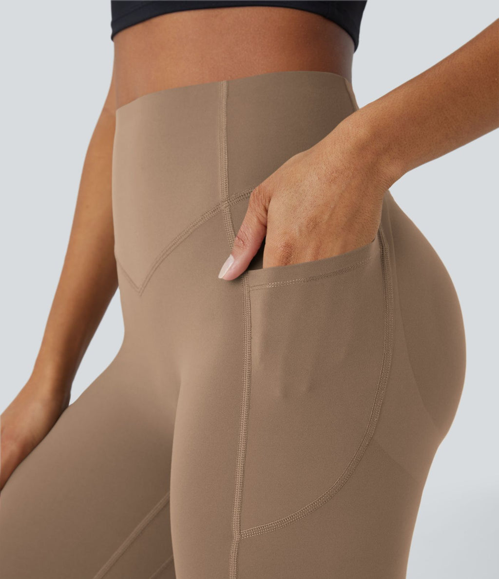 Legging d'entraînement gainant galbant taille haute avec effet scrunch et poches Halara UltraSculpt™
