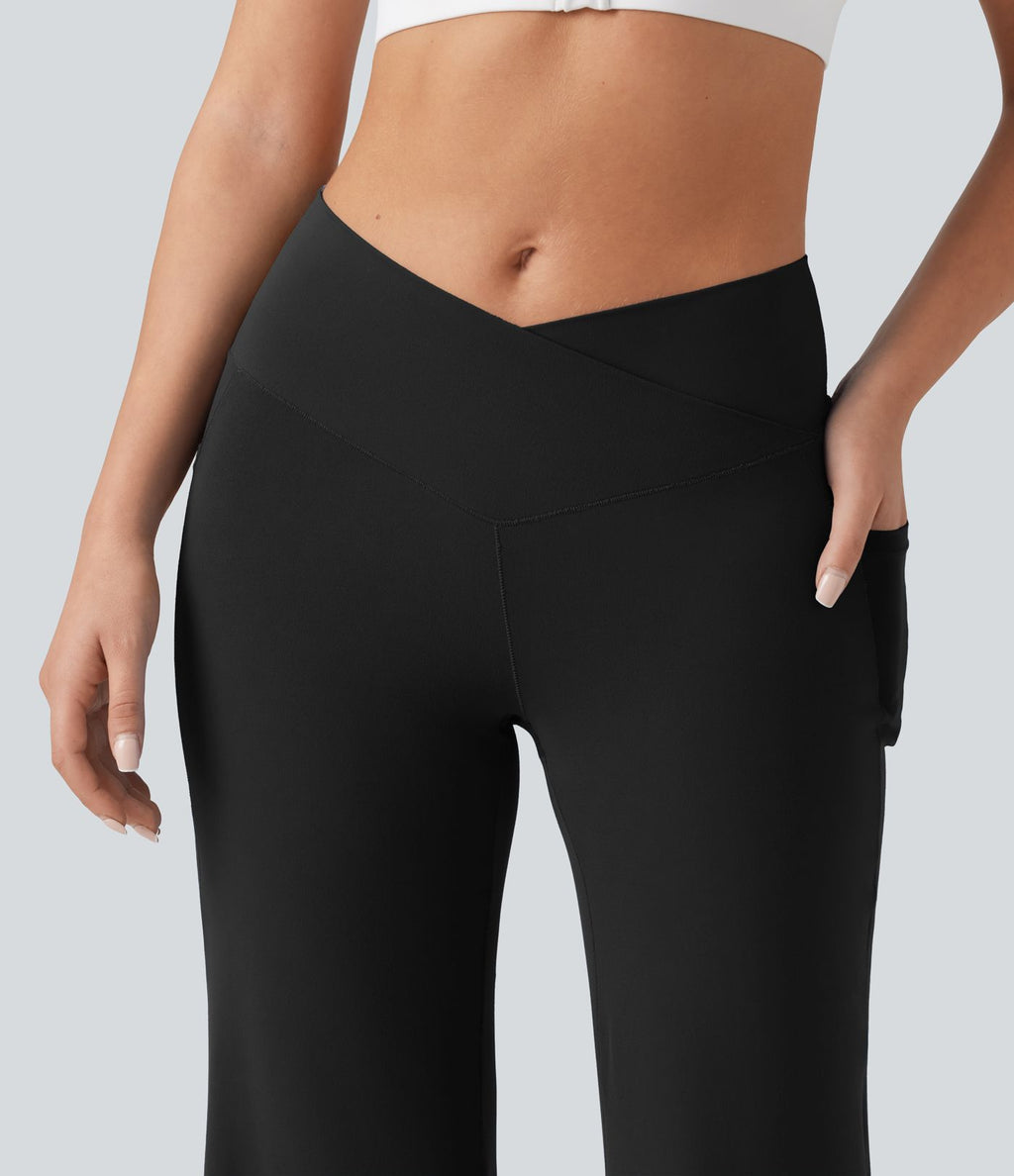 SoftlyZero™ Jogging de danse croisé taille haute avec poches - UPF50+
