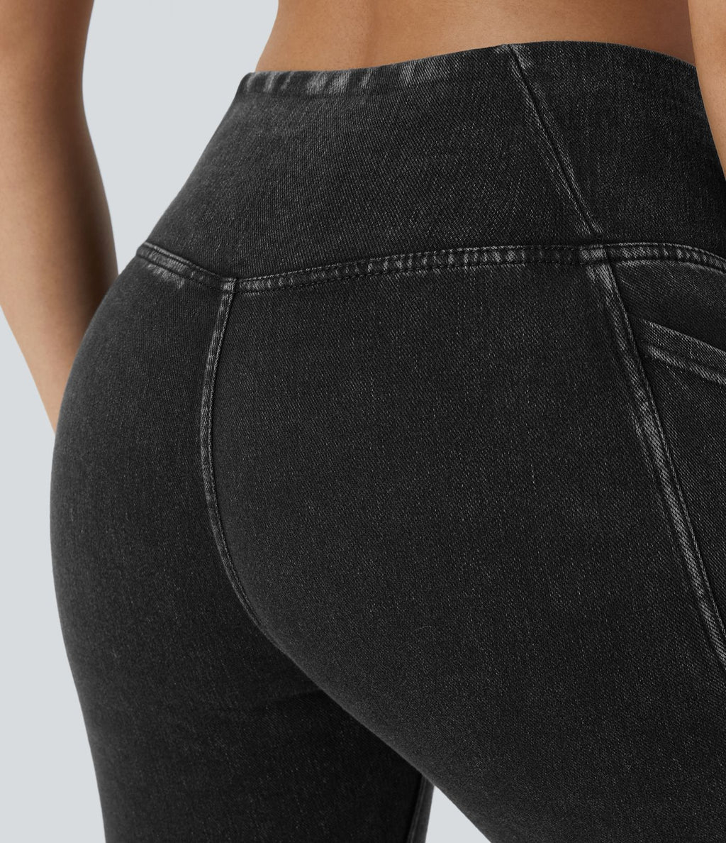 Halara Flex™ Jegging Travail Tricoté Extensible Lavé Poche Latérale Croisée