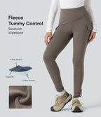 Legging de randonnée polaire gainant taille haute avec poches