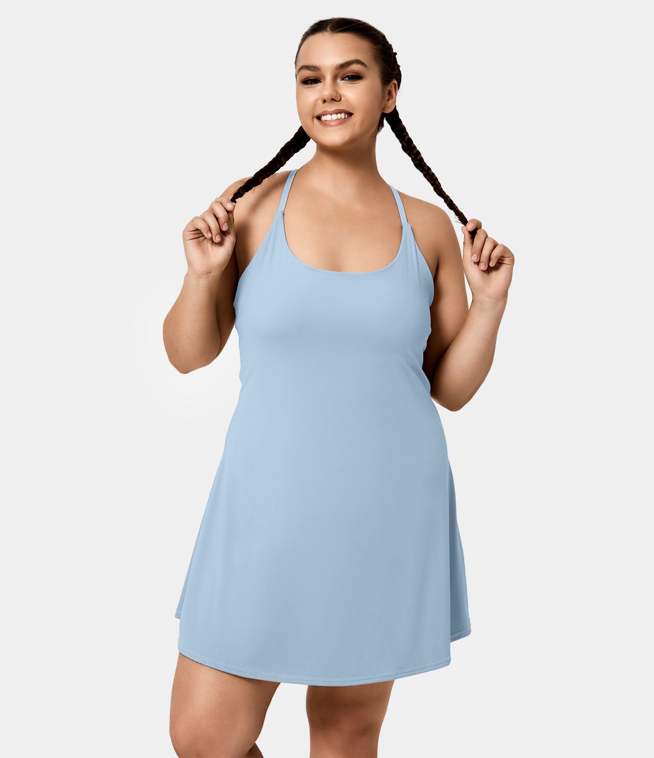 Softlyzero™ Airy Mini Everyday Robe-Euphoria Air Aérée 2 En 1 Dos Nu Avec Poche Latérale Cool Touch Grande Taille
