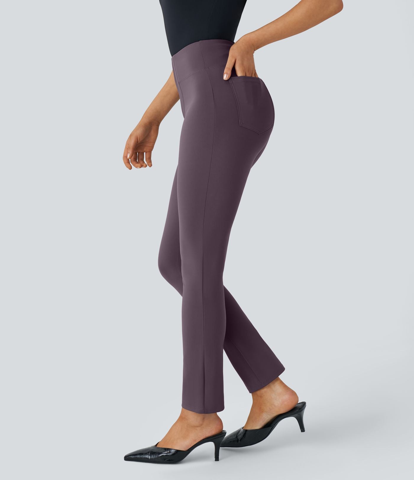 Pantalon tailleur fuselé taille haute Halara Flex™ avec poches