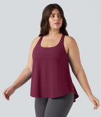 Débardeur running Halara UltraSculpt™ grande taille col rond ourlet arrondi