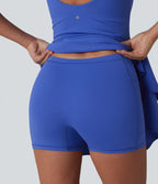Robe de sport mini de tennis SoftlyZero™ Airy 2-en-1 à volants, à effet frais InstantCool, poches, accès facile Easy Peasy, protection solaire UPF50+