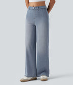 Halara Flex™ Jean large décontracté taille haute gainant avec poches