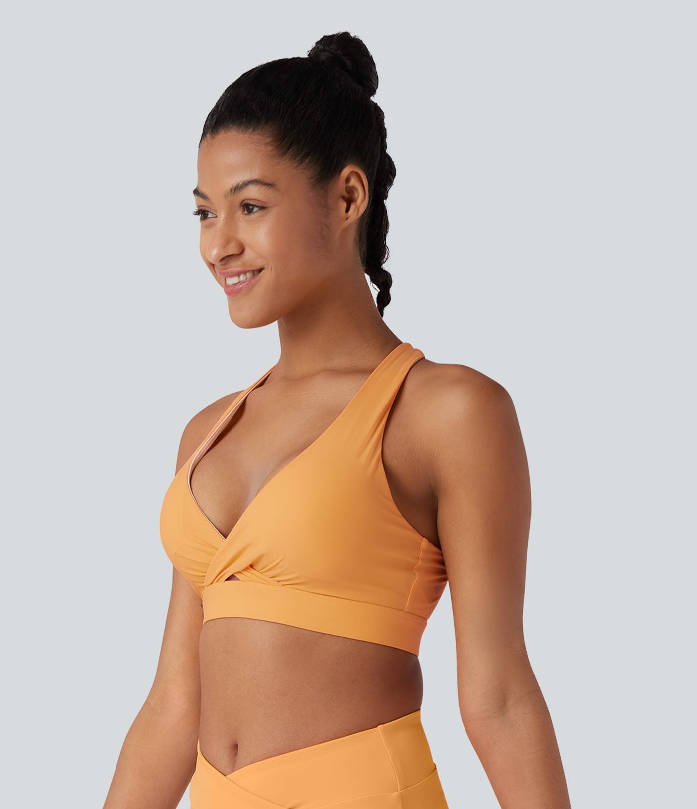 Haut de maillot de bain bikini plage et ville dos nu entrecroisé avec boucle réglable