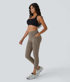 Legging corsaire d'entraînement gainant galbant taille haute avec effet scrunch et poches Halara UltraSculpt™