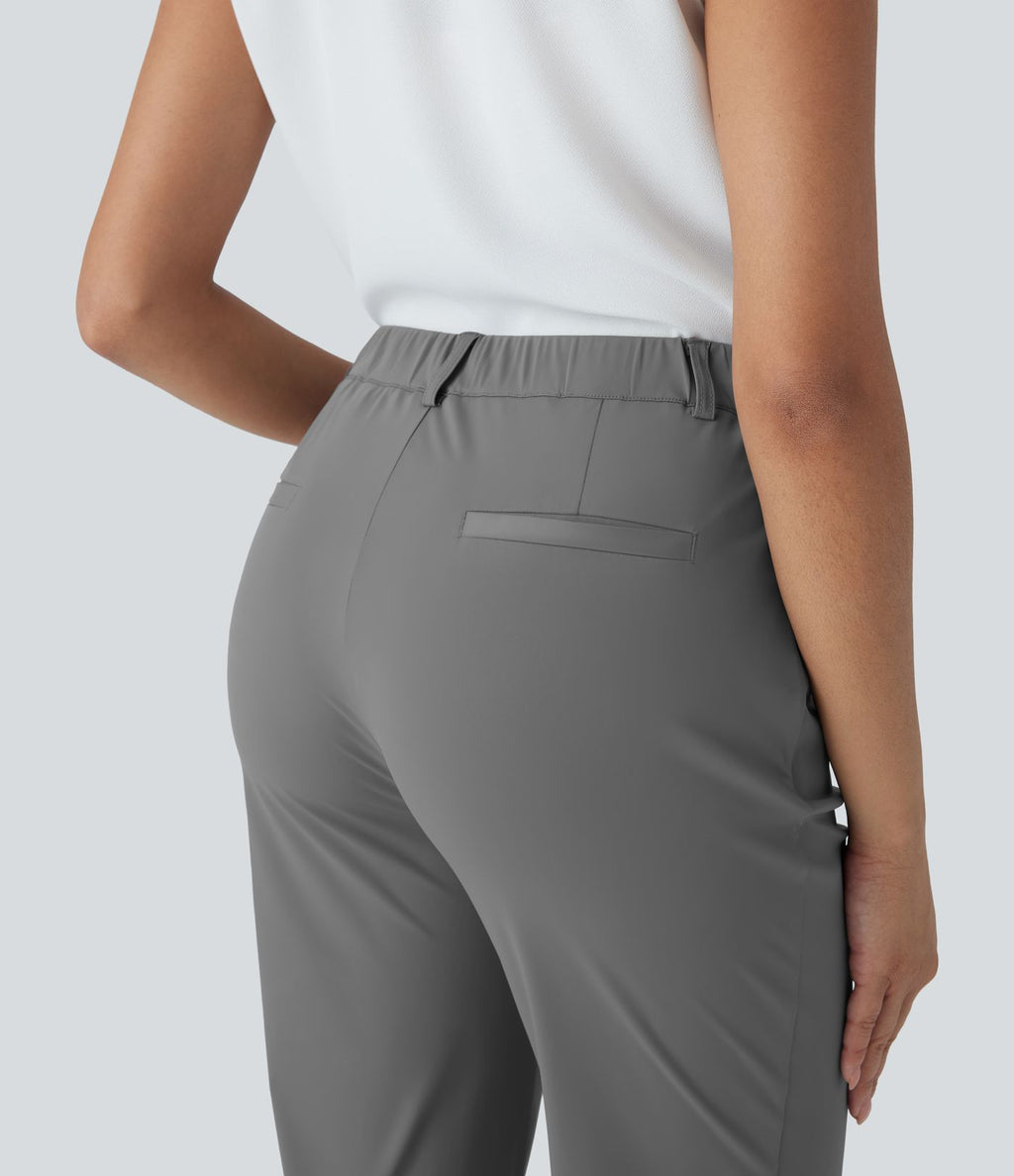 Pantalon de costume effet frais InstantCool à taille mi-haute avec poches latérales