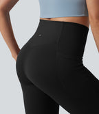 Jogging court SoftlyZero™ taille haute ventre plat coupe ballon avec poches