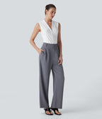Blouse de travail Softlyzero™ Airy col V zippée sans manches Cool Touch - UPF50+