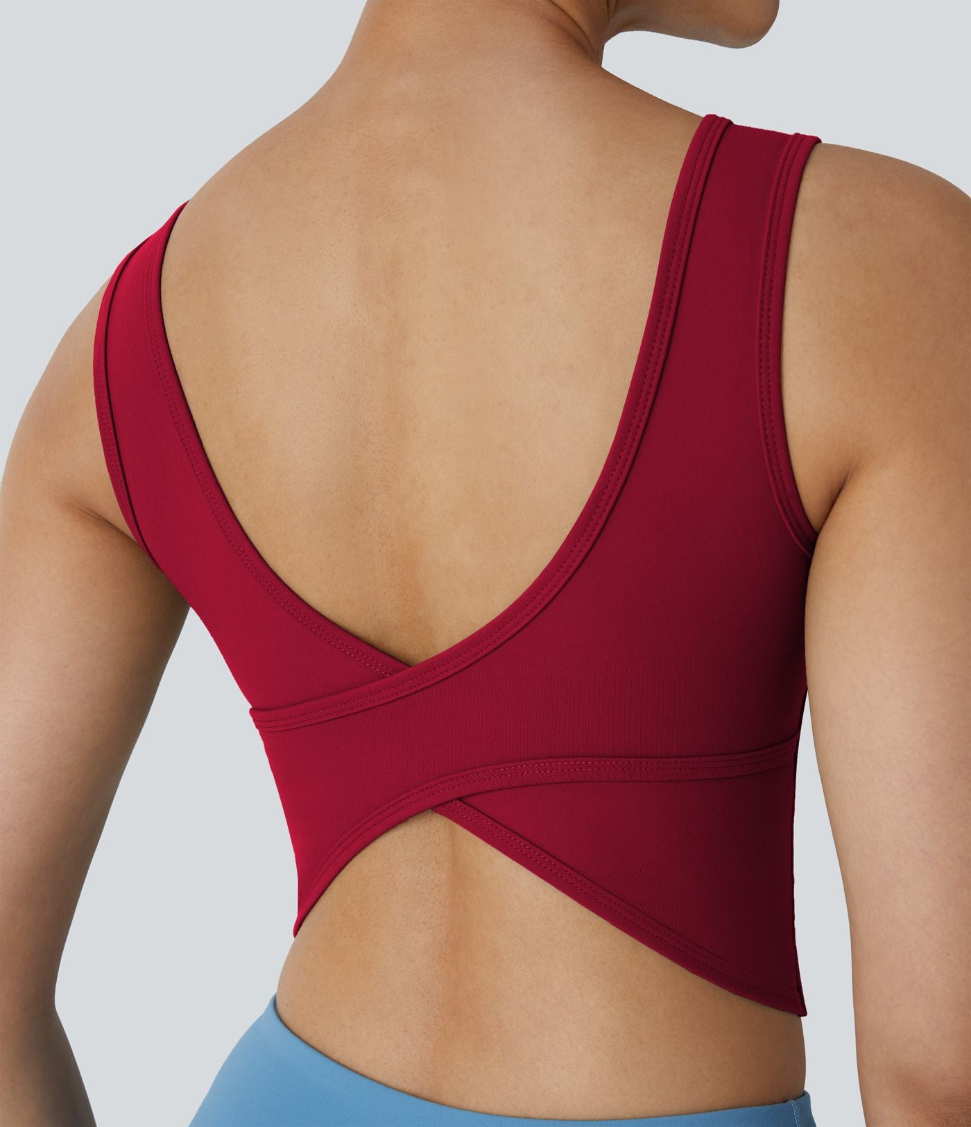 Débardeur danse barre ballet col U croisé A-D