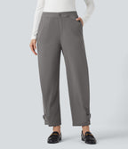 Pantalon de travail fuselé taille moyenne avec largeur ajustable Halara Flex™ DayStretch avec poches