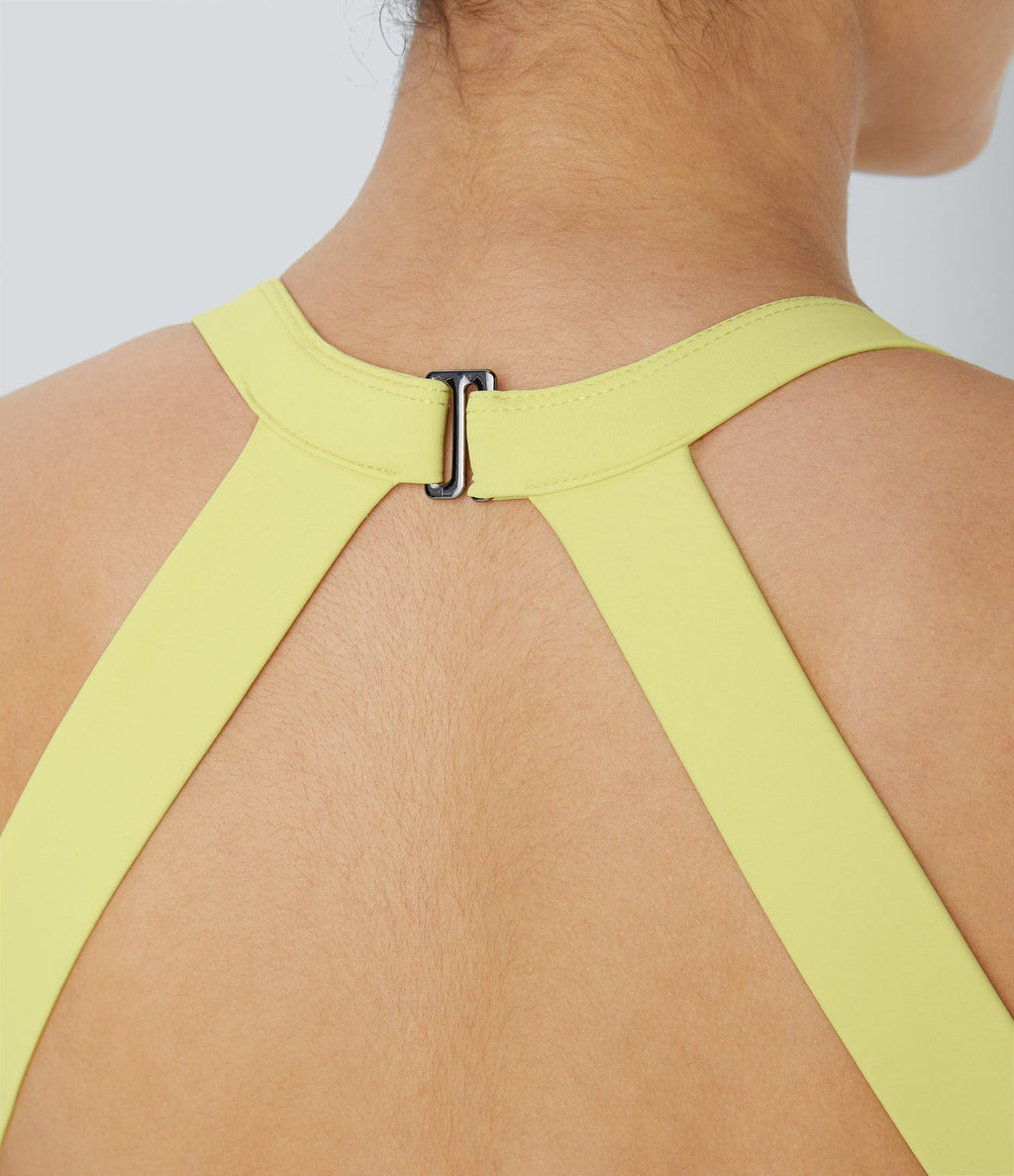 Robe de Danse Sport Mini à Volants Torsadés Dos Nu - Longueur Plus